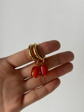 Load image into Gallery viewer, RED Pearl Drop Earrings - Waterproof
