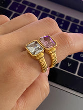 Load image into Gallery viewer, Croissant Zircon Signet Ring
