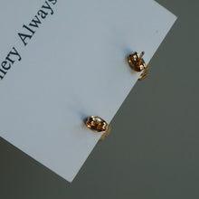 Load image into Gallery viewer, Gold Mirror Rose Stud Earrings
