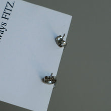 Load image into Gallery viewer, Silver Mirror Rose Stud Earrings
