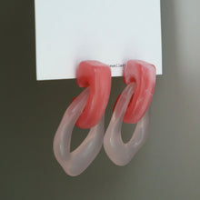 Load image into Gallery viewer, Pink Shadow Drop Earrings
