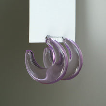 Load image into Gallery viewer, Purple Mirror Earrings
