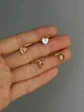 Load image into Gallery viewer, Lovely Heart Charm Drop Earrings
