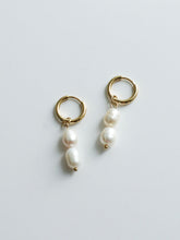 Load image into Gallery viewer, Two Pearl Drop Earrings
