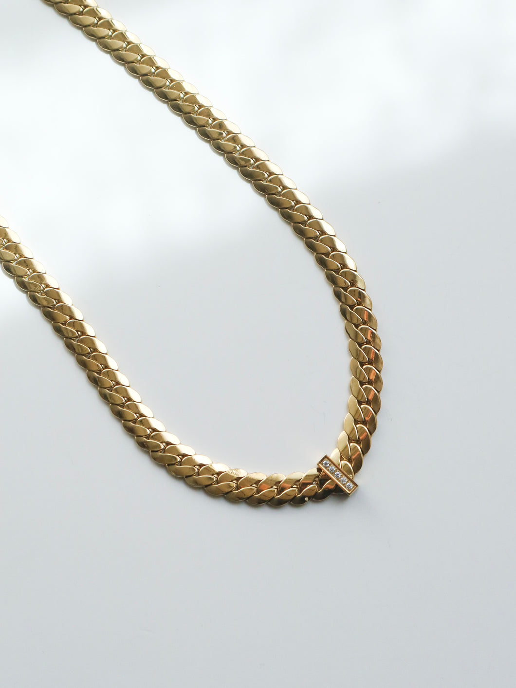 CZ Thick Snake Chain Necklace