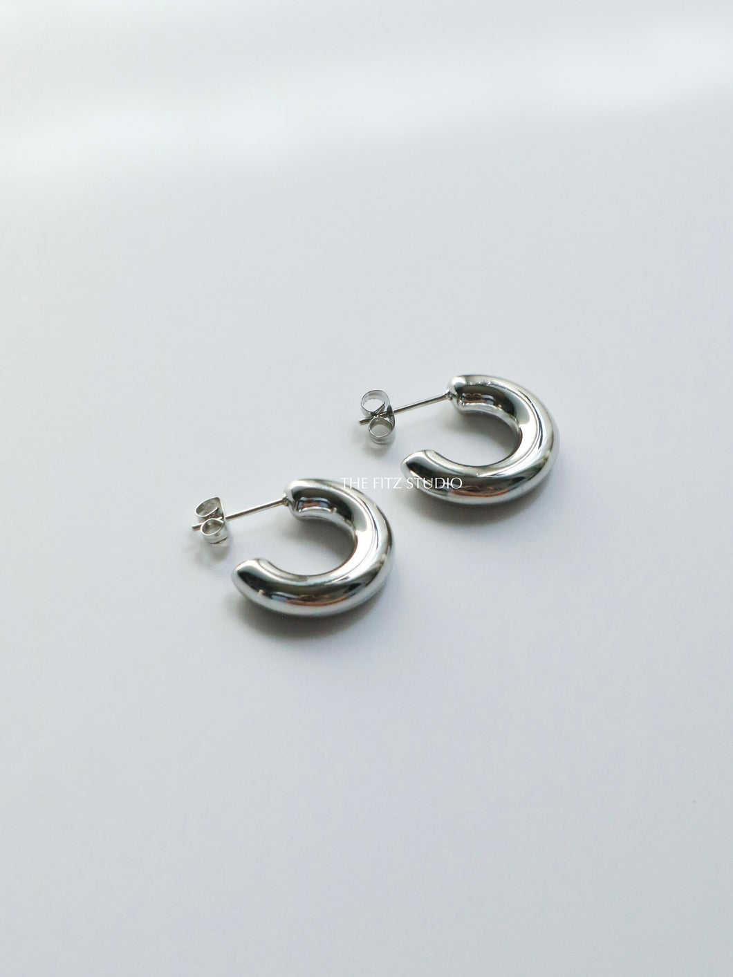 Silver Simple Cuff Earrings